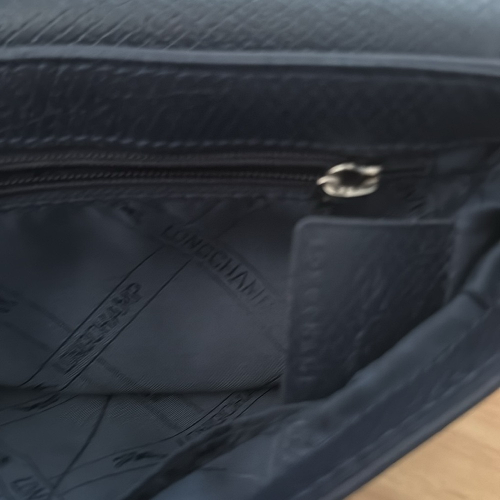 Blue longchamp leather small saddle cavalcade crossbody bag- preloved - Picture 7 of 7